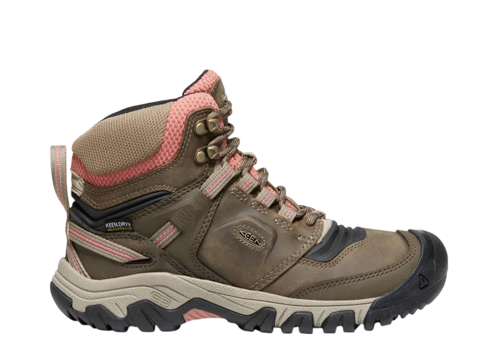 KEEN Women's Ridge Flex Mid Waterproof "Timberwolf/Brick Dust"