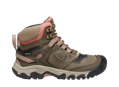 KEEN Women's Ridge Flex Mid Waterproof "Timberwolf/Brick Dust"