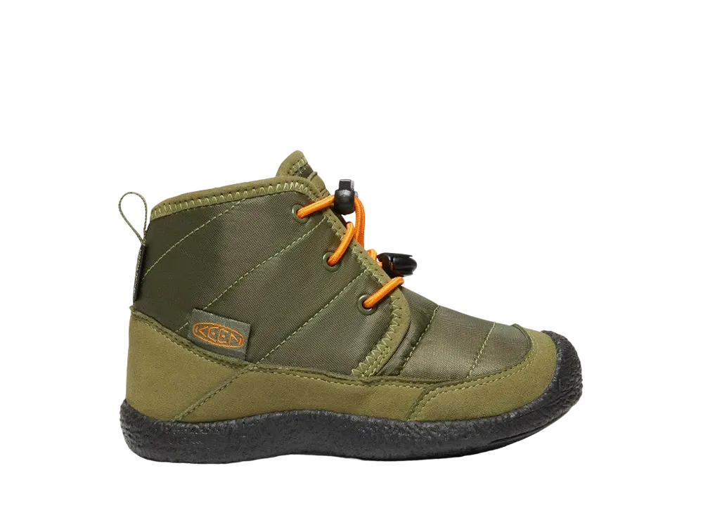 KEEN Little Kids Howser 2 Chukka Waterproof "Capulet Olive/Russet Orange"