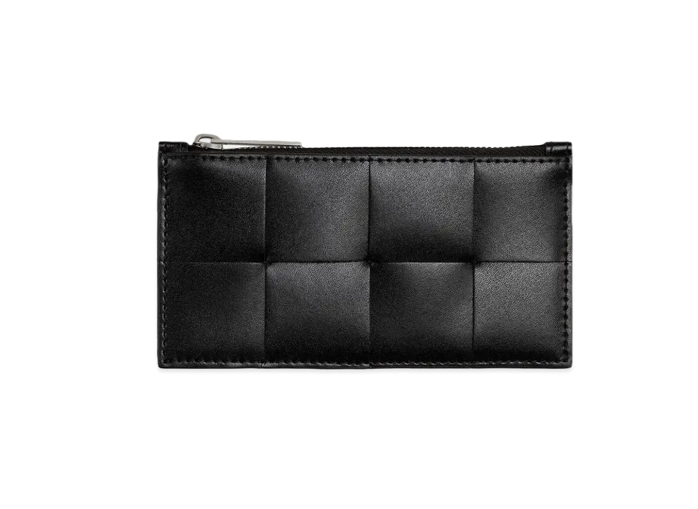Bottega Veneta Zipped Card Holder "Black"