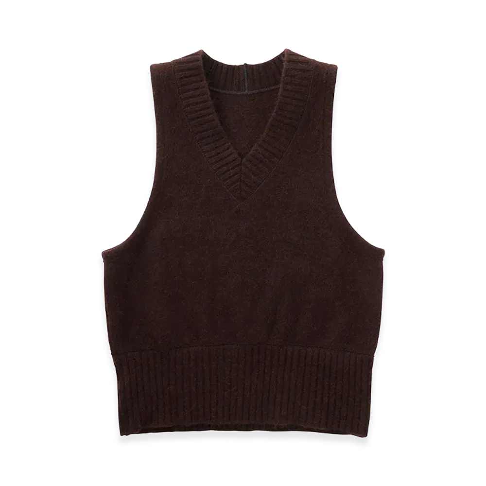 T.T Taiga Takahashi LOT.503 Varsity Letterman Vest "Triple Mud Dyed Brown"