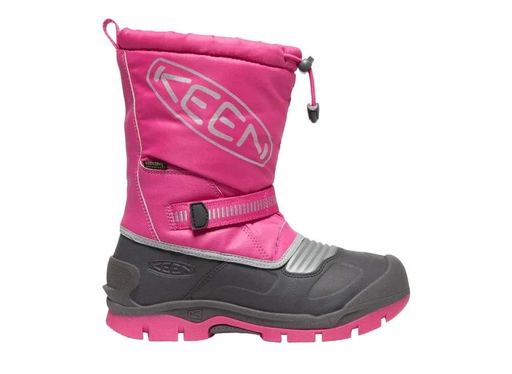 KEEN Big Kids Snow Troll Waterproof "Fuchsia Purple/Silver"
