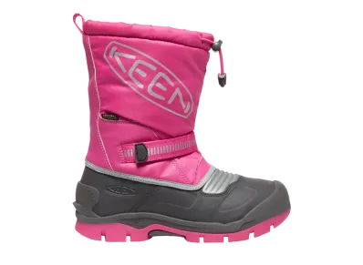 KEEN Big Kids Snow Troll Waterproof "Fuchsia Purple/Silver"