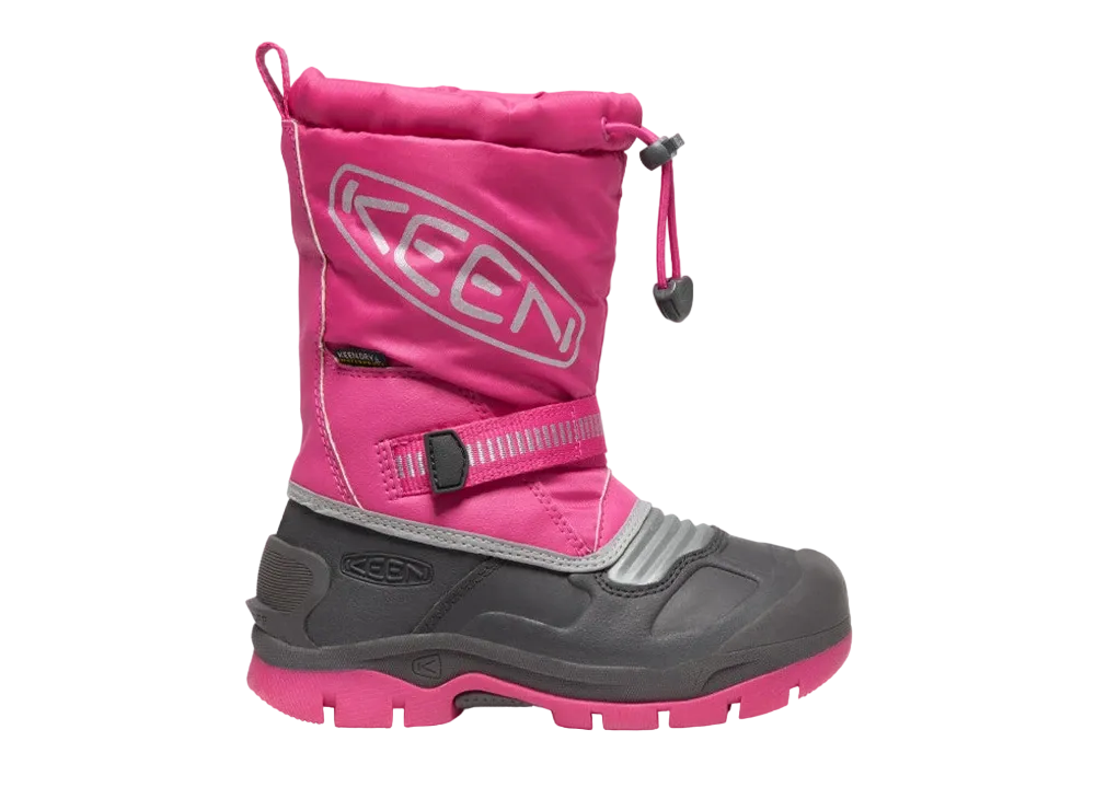 KEEN Little Kids Snow Troll Waterproof "Fuchsia Purple/Silver"