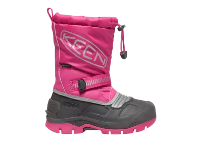 KEEN Little Kids Snow Troll Waterproof "Fuchsia Purple/Silver"