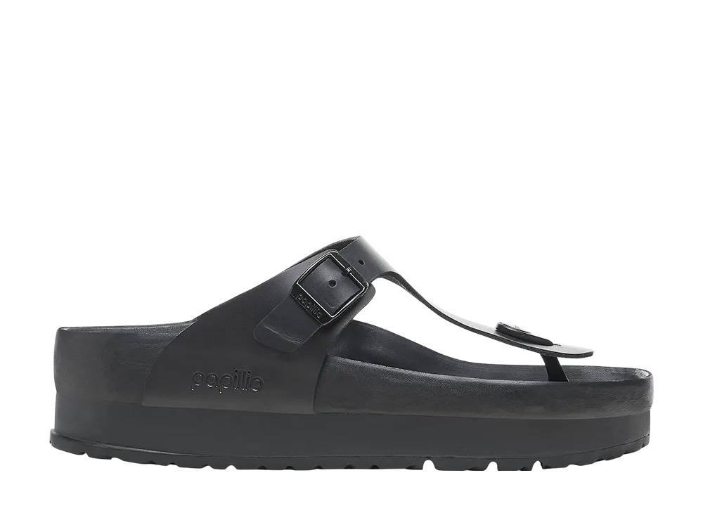 BIRKENSTOCK Women's Gizeh Flex Platform "Black"