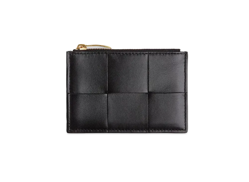 Bottega Veneta Zipped Card Holder "Black"