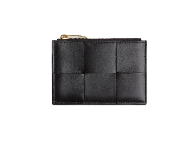 Bottega Veneta Zipped Card Holder "Black"
