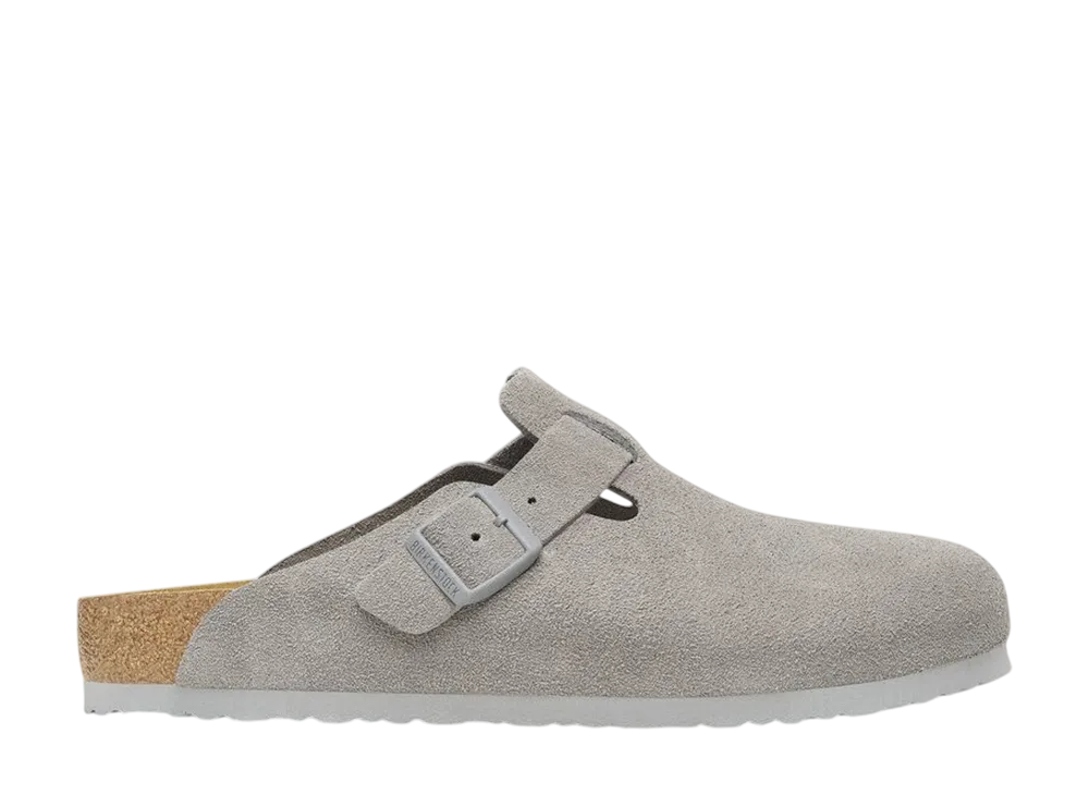 BIRKENSTOCK Boston Nubuck Suede Leather "Stone Coin"