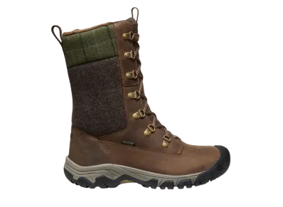 KEEN Women's Greta Tall Waterproof "Dark Earth/Green Plaid"