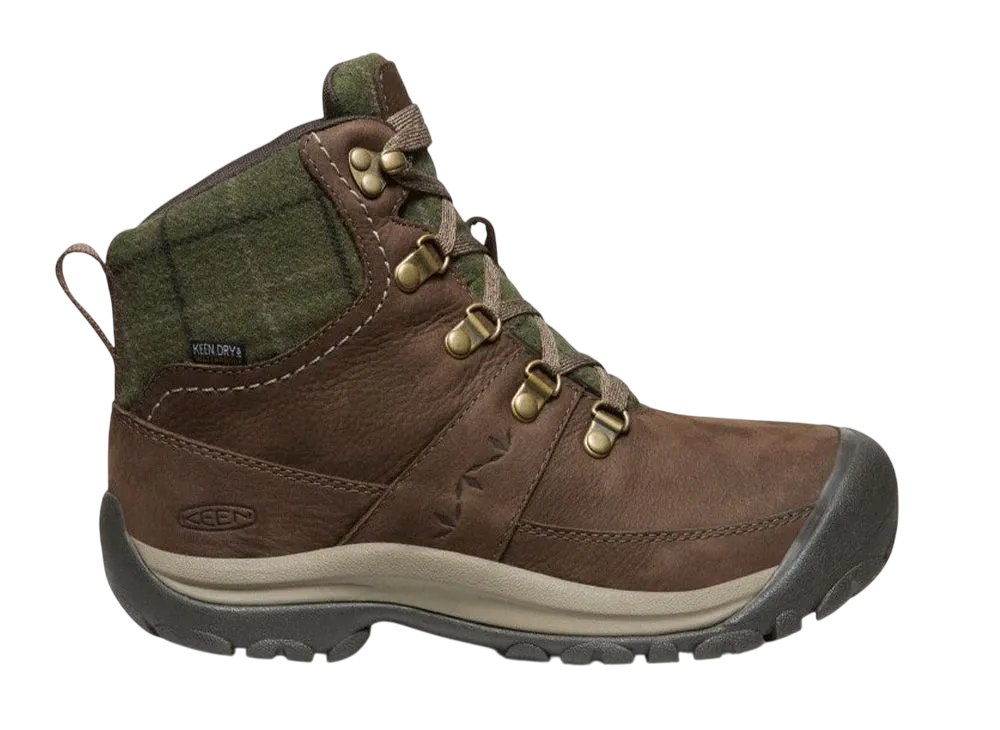 KEEN Women's Kaci 3 Mid Winter Waterproof "Dark Earth/Green Plaid"