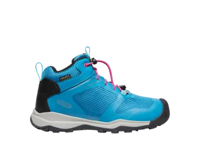 KEEN Big Kids Wanduro Mid Waterproof "Fjord Blue/Fuchsia Purple"