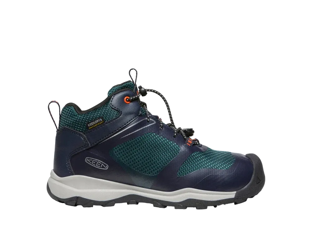KEEN Big Kids Wanduro Mid Waterproof "Sky Captain/Sea Moss"