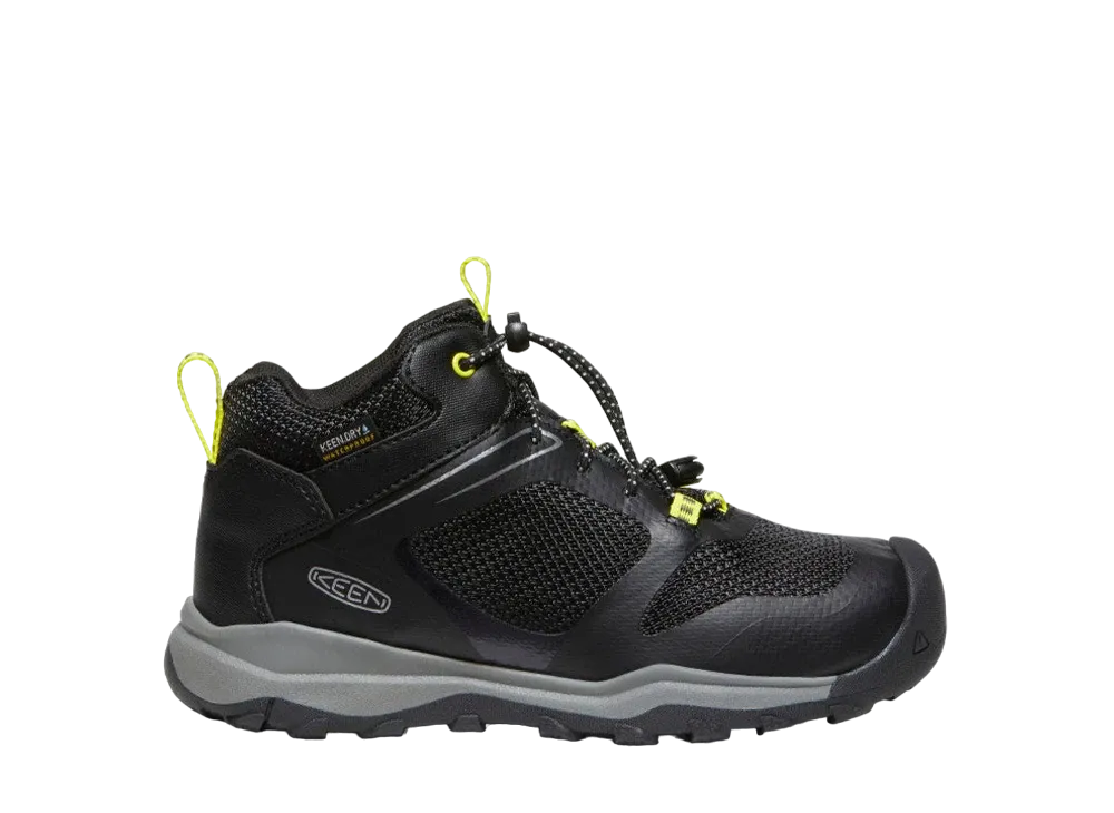 KEEN Big Kids Wanduro Mid Waterproof "Black/Silver"