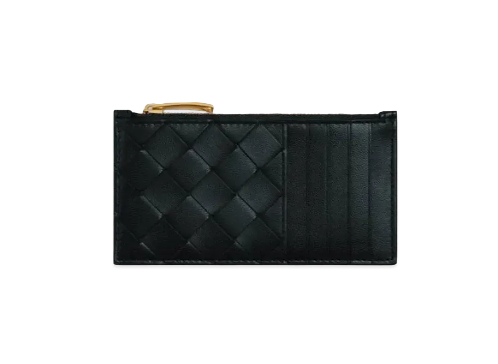 Bottega Veneta Zipped Card Holder "Black"