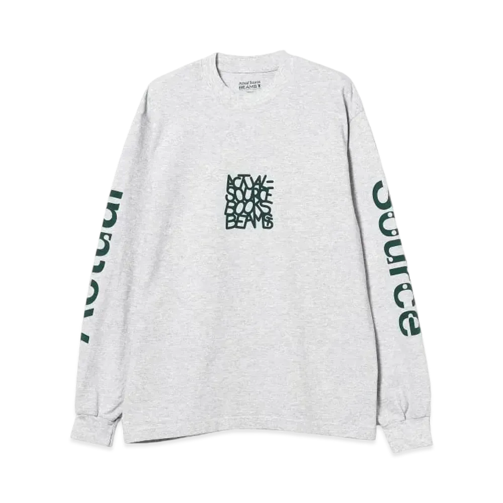 Actual Source x Beams T Long Sleeve T-shirt "H.Gray"