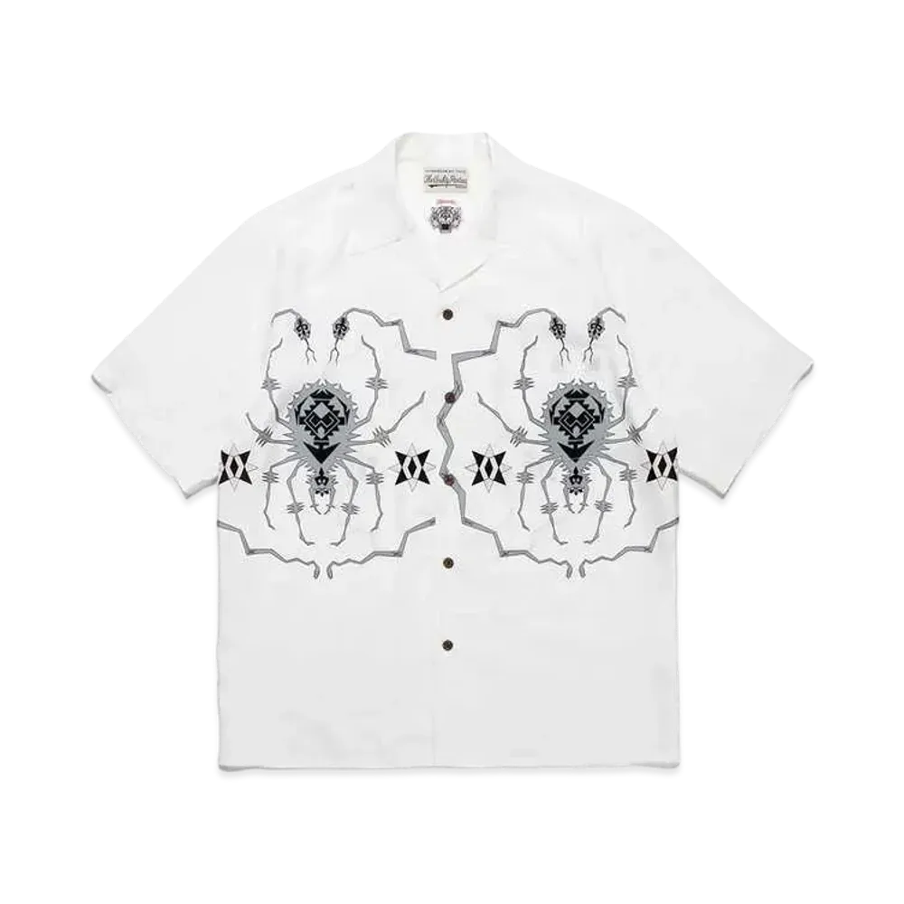 WACKO MARIA Wolf's Head / Hawaiian Shirt #1 "White/Gray"