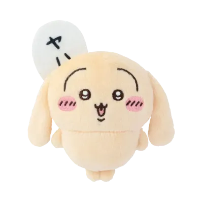 Gray Parka Service -Chiikawa Rabbit Kuji- E Prize Plush Badge Yaha