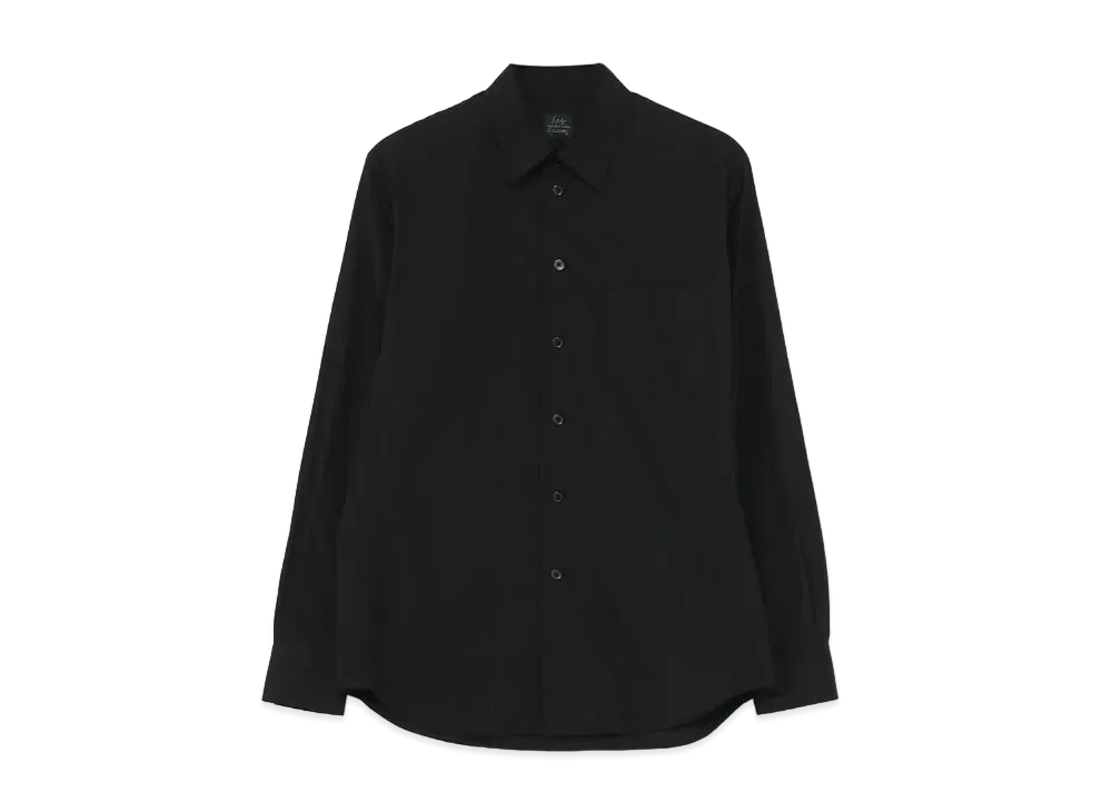 Yohji Yamamoto Pour Homme COSTUME D'HOMME 4 DIMENSION CUTTING MOTION REGULAR COLLAR SHIRT "Black"