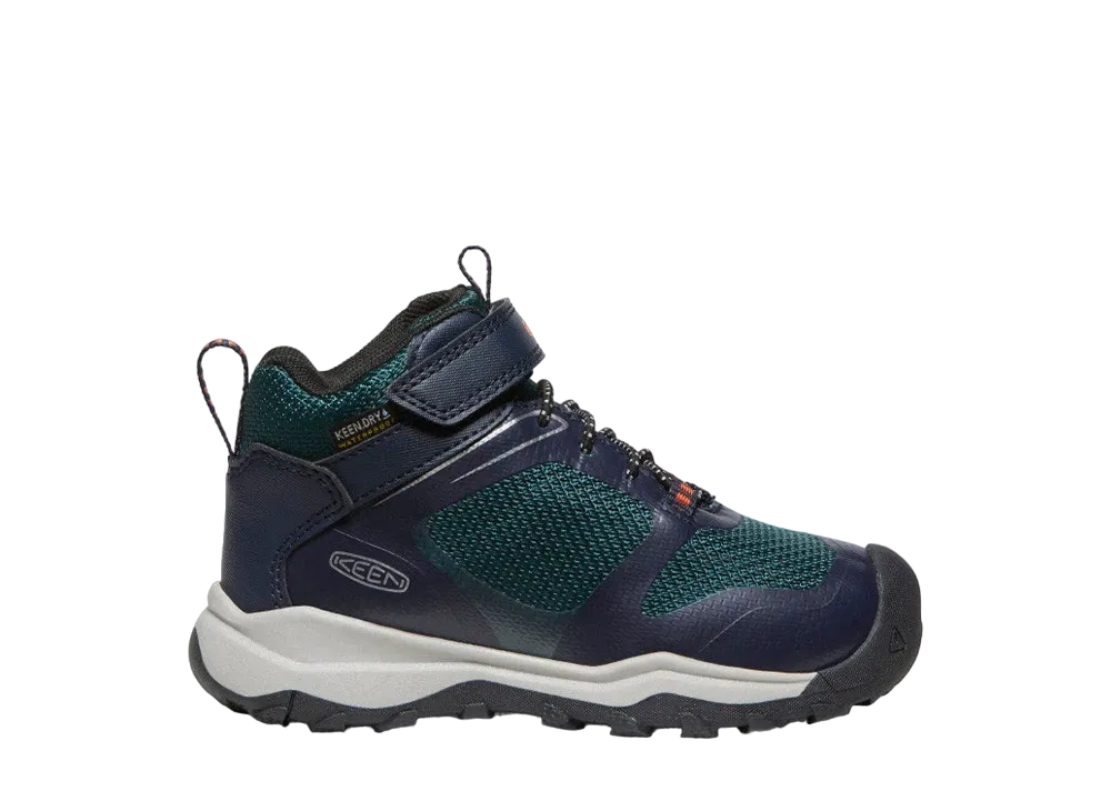 KEEN Little Kids Wanduro Mid Waterproof "Sky Captain/Sea Moss"