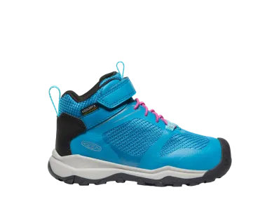 KEEN Little Kids Wanduro Mid Waterproof "Fjord Blue/Fuchsia Purple"