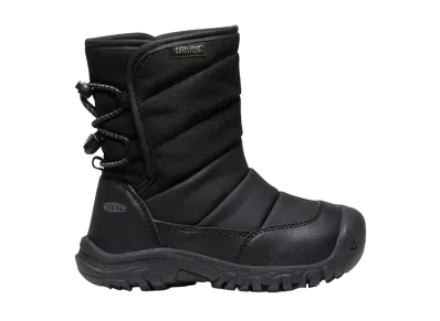 KEEN Little Kids Puffrider Waterproof "Black/Steel Grey"