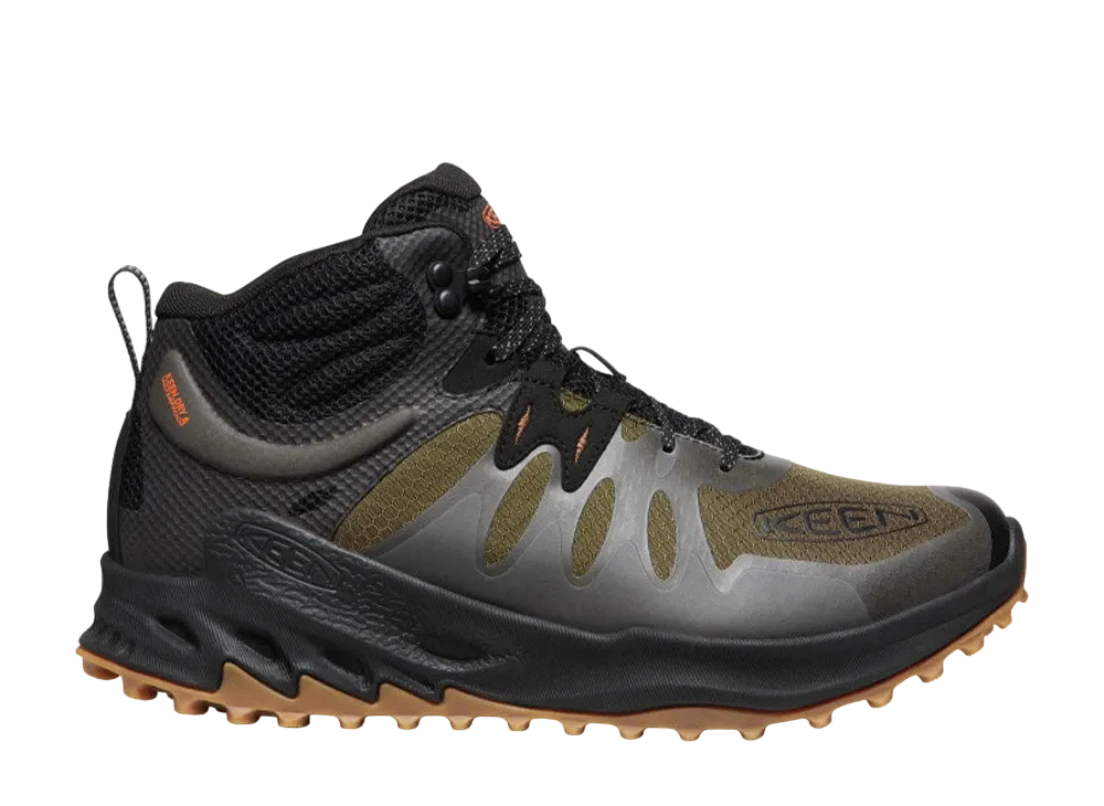 KEEN Zionic Mid Waterproof "Dark Olive/Scarlet Ibis"