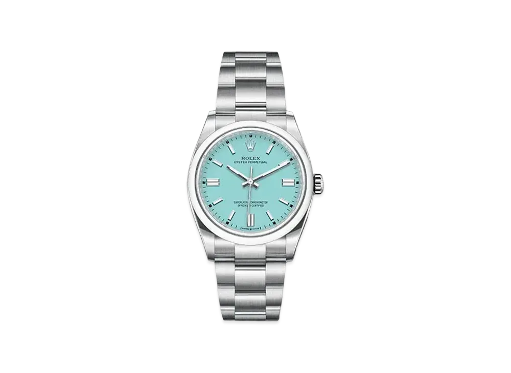 ROLEX Oyster Perpetual 36 Turquoise Blue Dial 126000