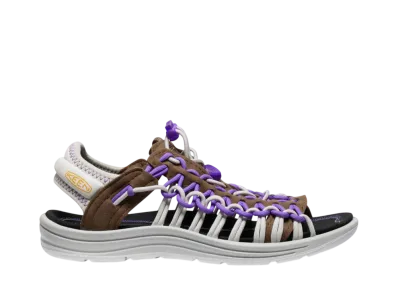 emmi x KEEN Women's Uneek 2 Open Toe "Dark Earth/Tillandsia Purple"