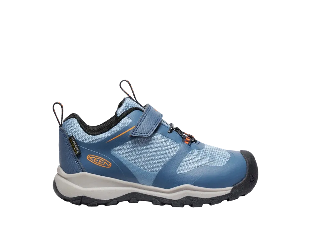 KEEN Little Kids Wanduro Low Waterproof "Vintage Indigo/Scarlet Ibis"