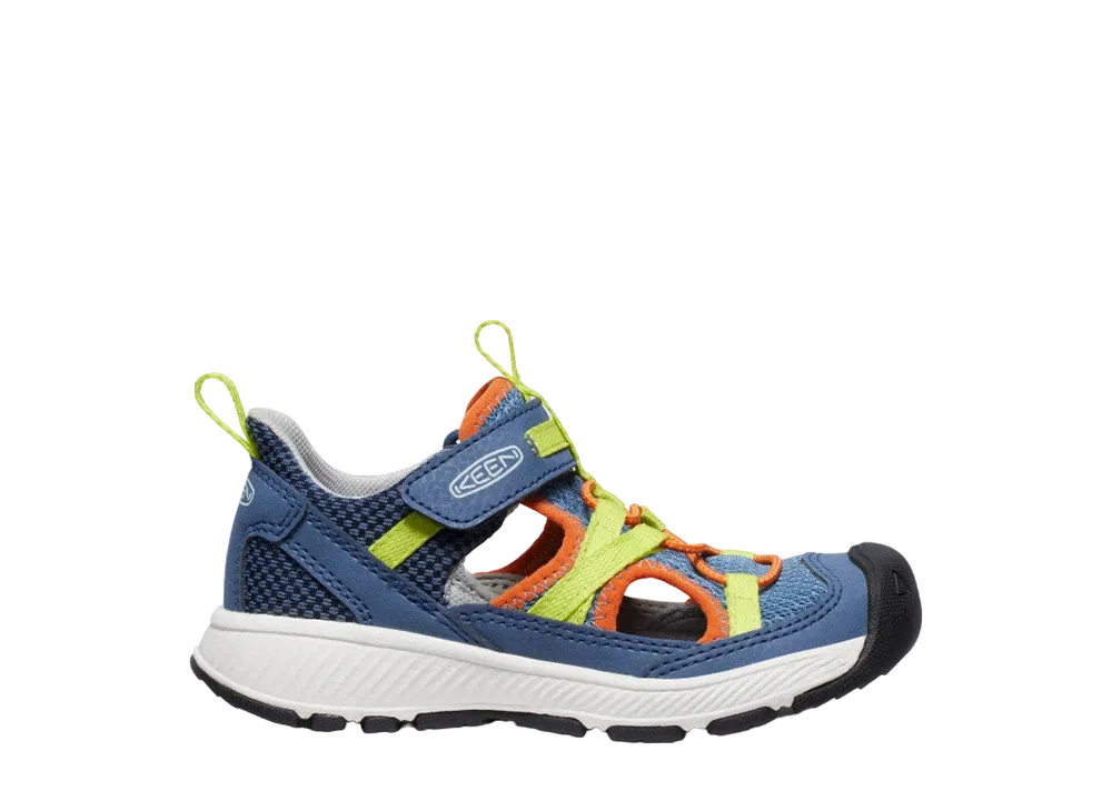 KEEN Little Kids Motozoa Sandal "Vintage Indigo/Scarlet Ibis"