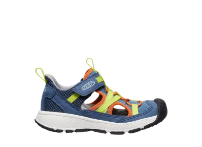 KEEN Little Kids Motozoa Sandal "Vintage Indigo/Scarlet Ibis"