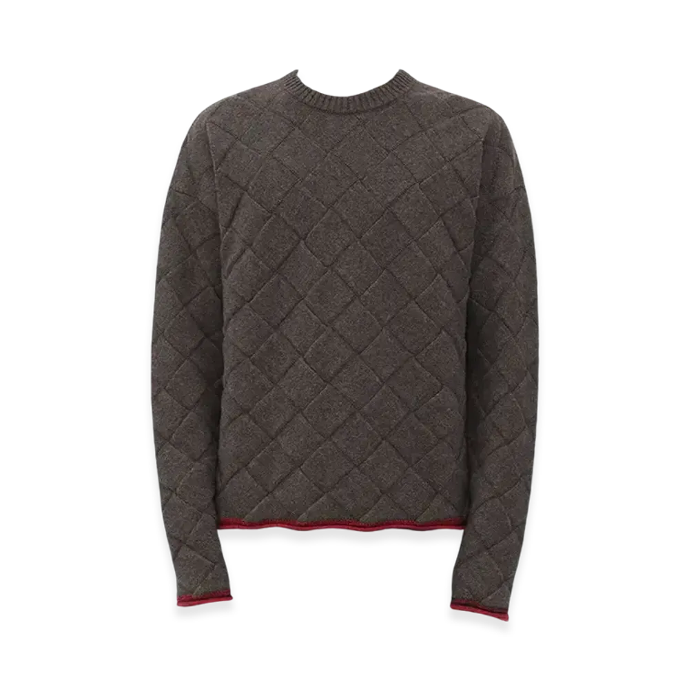 Bottega Veneta Intreccio Wool Jumper "Medium Gray Melange"