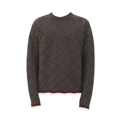 Bottega Veneta Intreccio Wool Jumper "Medium Gray Melange"