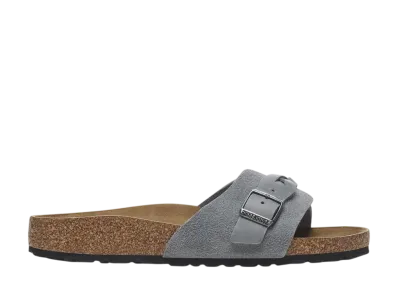 BIRKENSTOCK Women's Oita Braided Suede Leather "Basalt Gray"