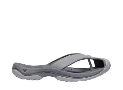 KEEN Women's Waimea Leather Flip-Flop "Alloy/Black"