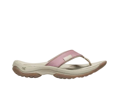 KEEN Women's Kona Leather Flip-Flop "Nostalgia Rose/Plaza Taupe"