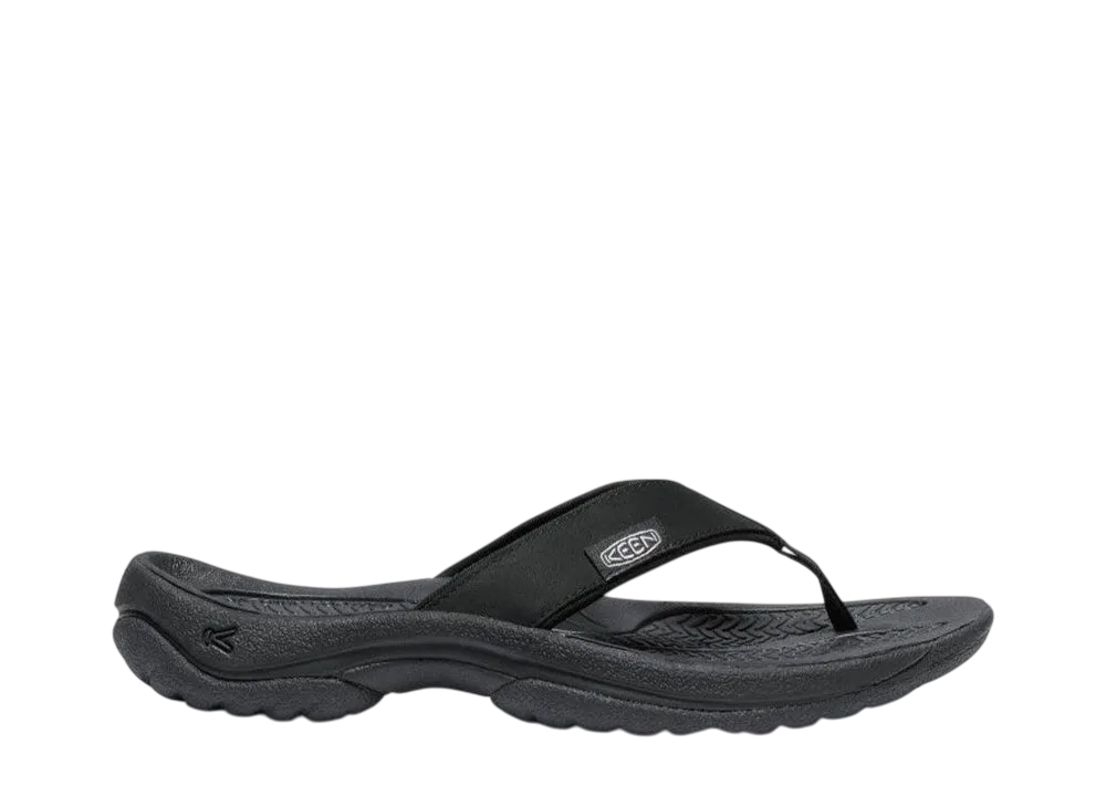 KEEN Women's Kona Leather Flip-Flop "Black/Vapor"
