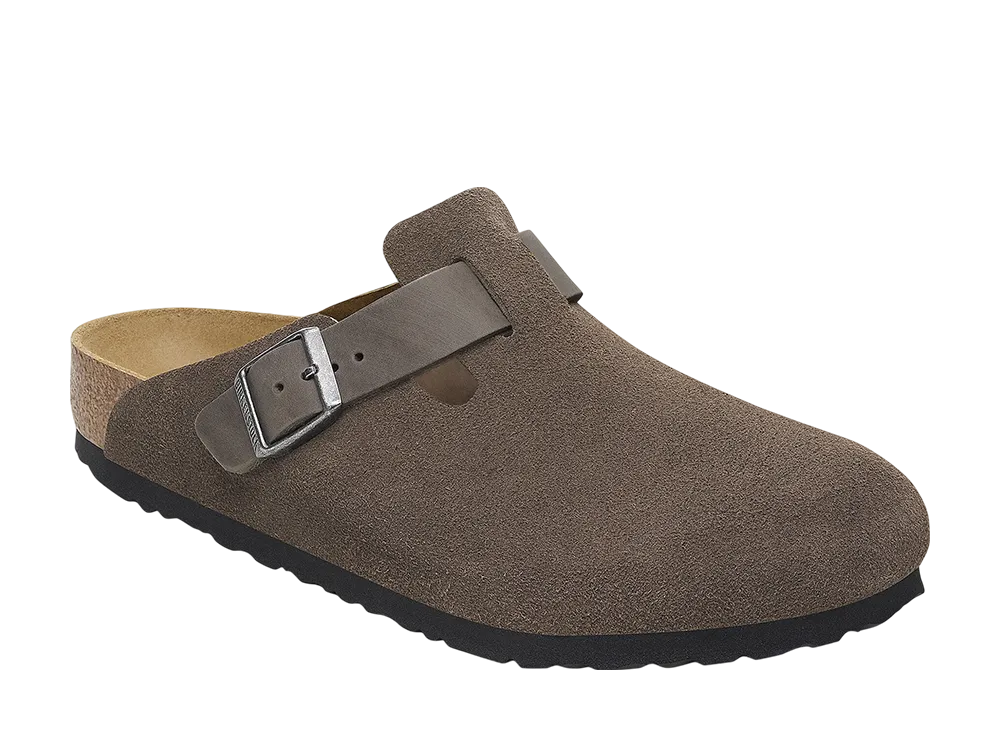 BIRKENSTOCK Boston Mixed Leather "Concrete Gray"