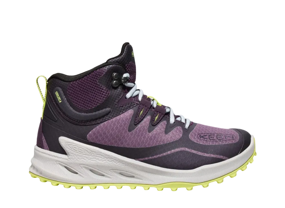 KEEN Women's Zionic Mid Waterproof "Black Plum/Daiquiri Green"