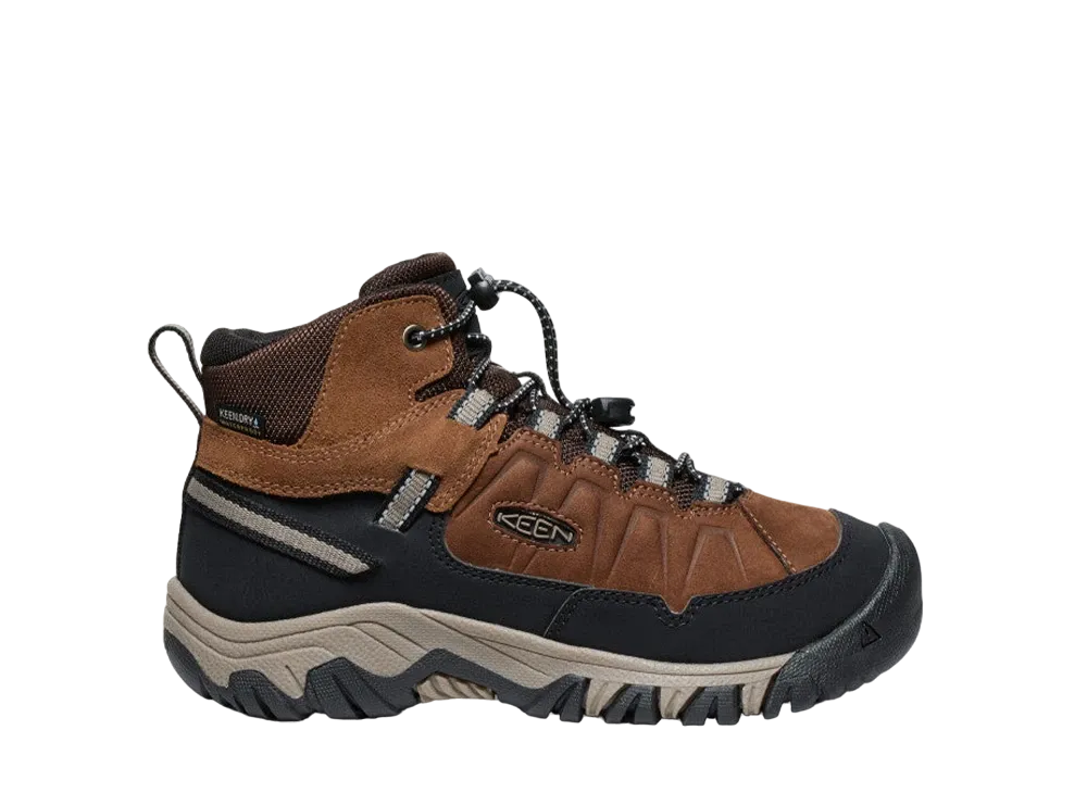 KEEN Big Kids Targhee 4 Waterproof "Bison/Brindle"