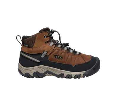 KEEN Big Kids Targhee 4 Waterproof "Bison/Brindle"