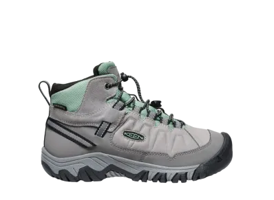 KEEN Big Kids Targhee 4 Waterproof "Alloy/Granite Green"