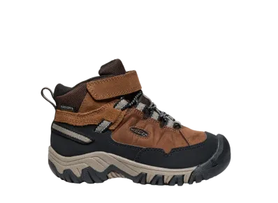 KEEN Little Kids Targhee 4 Waterproof "Bison/Brindle"