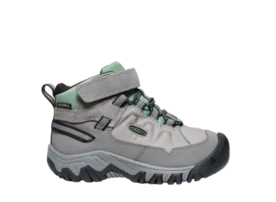 KEEN Little Kids Targhee 4 Waterproof "Alloy/Granite Green"
