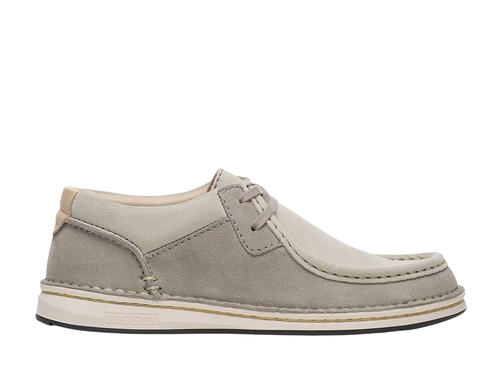 BIRKENSTOCK Pasadena Suede Leather "Stone Coin/White"