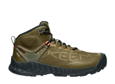 KEEN NXIS Evo Waterproof "Dark Olive/Gold Flame"