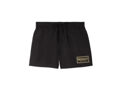 FENDI x Versace Fendace Logo Mid-Length Swim Shorts "Black"