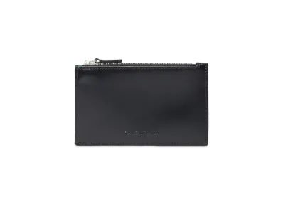 BALENCIAGA Essential Long Coin And Card Holder In Shiny Box Calfskin With Contrasted Lining "Black"