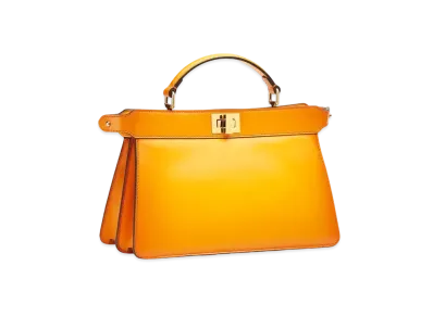 FENDI Peekaboo Iseeu East-West Leather Bag "Orange"